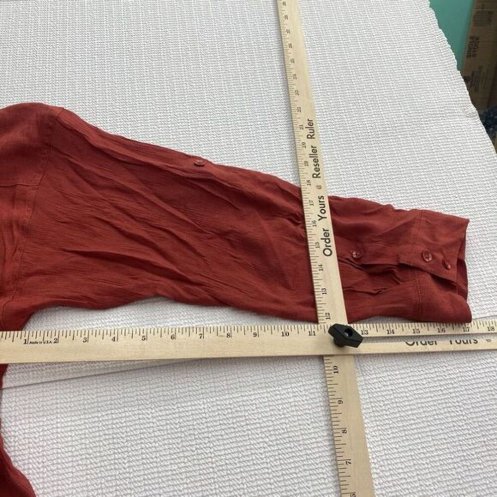Torrid‎ Womens 3X Lindsay Drop Shoulder Button Up Burnt Orange - Picture 8 of 10